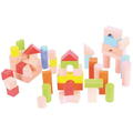 BIGJIGS Toys Cuburi colorate pentru construit - RESIGILAT