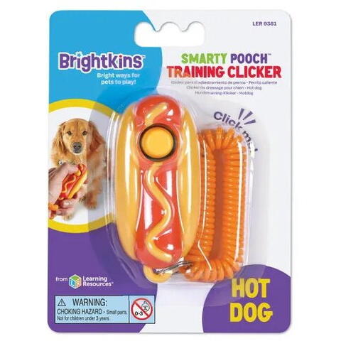Brightkins Jucarie dresaj caini - Clicker Hot dog