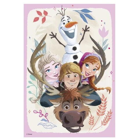 Dino Puzzle 2 in 1 - Anna si Elsa (2 x 77 piese)