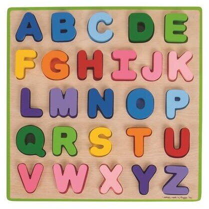 BIGJIGS Toys Puzzle colorat - alfabet - RESIGILAT