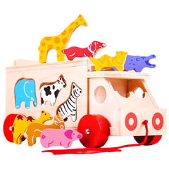 BIGJIGS Toys Joc de sortare - Camionul animalutelor