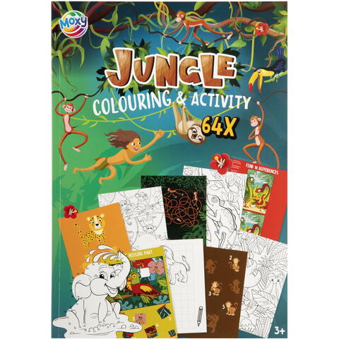 Moxy Carte de colorat cu activitati - Jungla