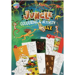 Carte de colorat cu activitati - Jungla