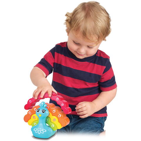 Little Learner Jucarie de stivuit - Paun colorat
