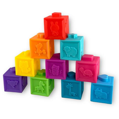 Little Learner Set 10 cuburi senzoriale moi