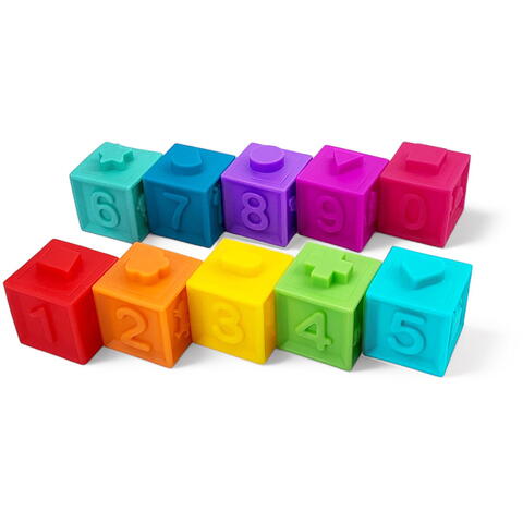 Little Learner Set 10 cuburi senzoriale moi