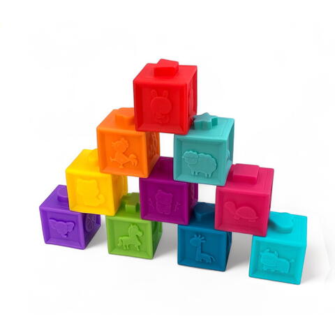 Little Learner Set 10 cuburi senzoriale moi
