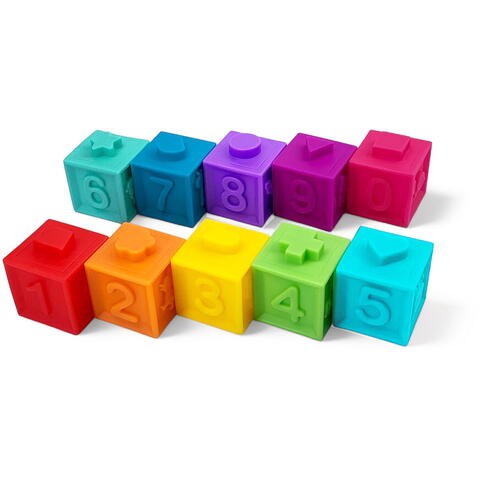 Little Learner Set 10 cuburi senzoriale moi