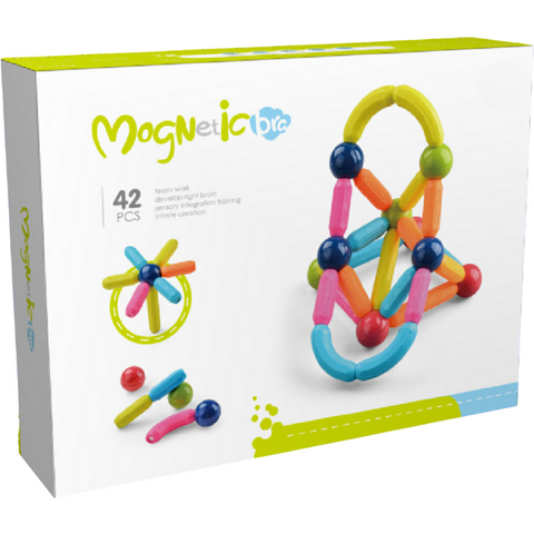 Bufnitel Set de constructie magnetic - Forme 3D (42 piese)