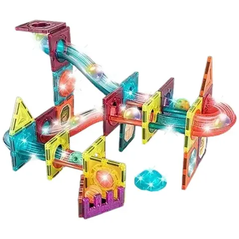 Bufnitel Labirintul meu magnetic cu lumini - 65 piese (7.5 cm)