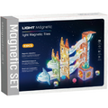 Bufnitel Magnetic Labirint magnetic Diamond cu lumini -  93 piese (7.5 cm)