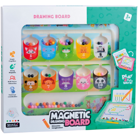 Bufnitel Magnetic Tablita de desen 2 in 1 cu magneti - Culori si numere