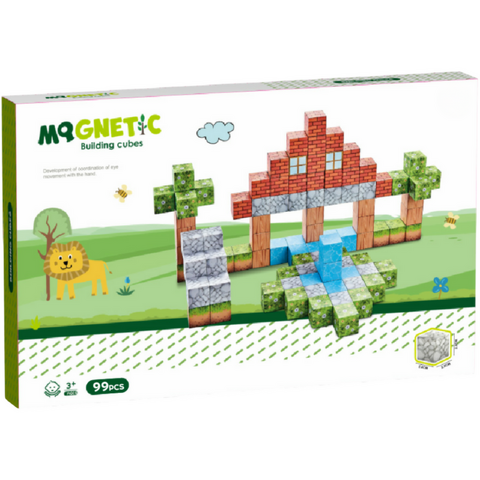 Bufnitel Cuburi magnetice - In natura 99 piese (2 cm)