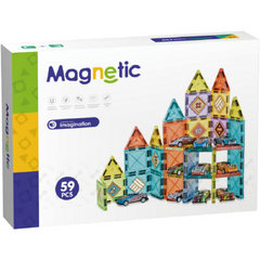 Joc magnetic - Parcarea masinutelor 59 piese (5.5 cm)