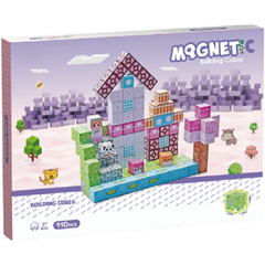 Cuburi magnetice  - Universul printeselor 110 piese (2 cm)