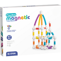 Set de constructie STEM magnetic -  Tuburi flexibile (57 piese)