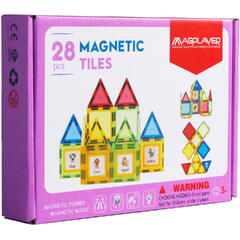 Set de constructie magnetic 3D - 28 piese - RESIGILAT