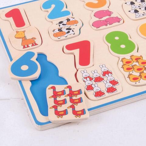 BIGJIGS Toys Puzzle - numere si culori