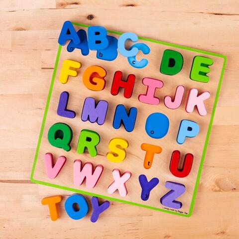 BIGJIGS Toys Puzzle colorat - alfabet