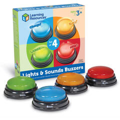 Learning Resources Sonerii cu lumini si sunete pentru raspuns - set 4 buc