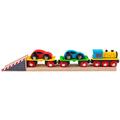 BIGJIGS Toys Trenulet cu platforma auto
