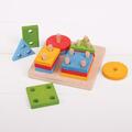 BIGJIGS Toys Joc de sortare - 4 forme geometrice