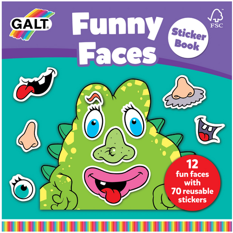 Galt Carte cu abtibilduri Funny Faces
