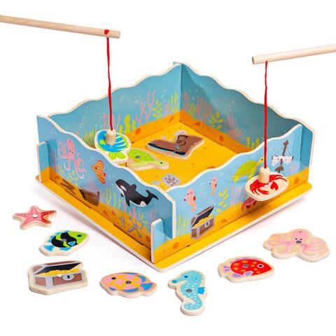 BIGJIGS Toys Joc magnetic - Hai sa pescuim