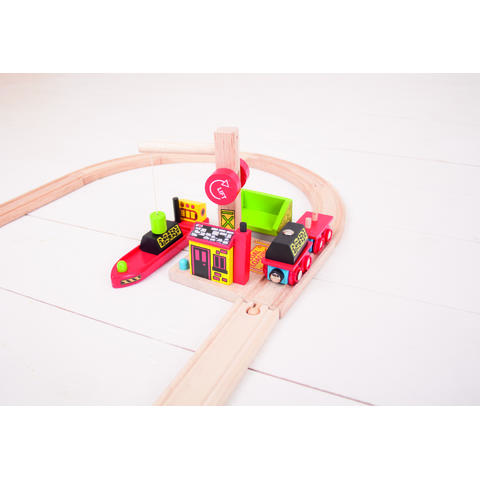 BIGJIGS Toys Platforma pentru vagoanele cu carbune